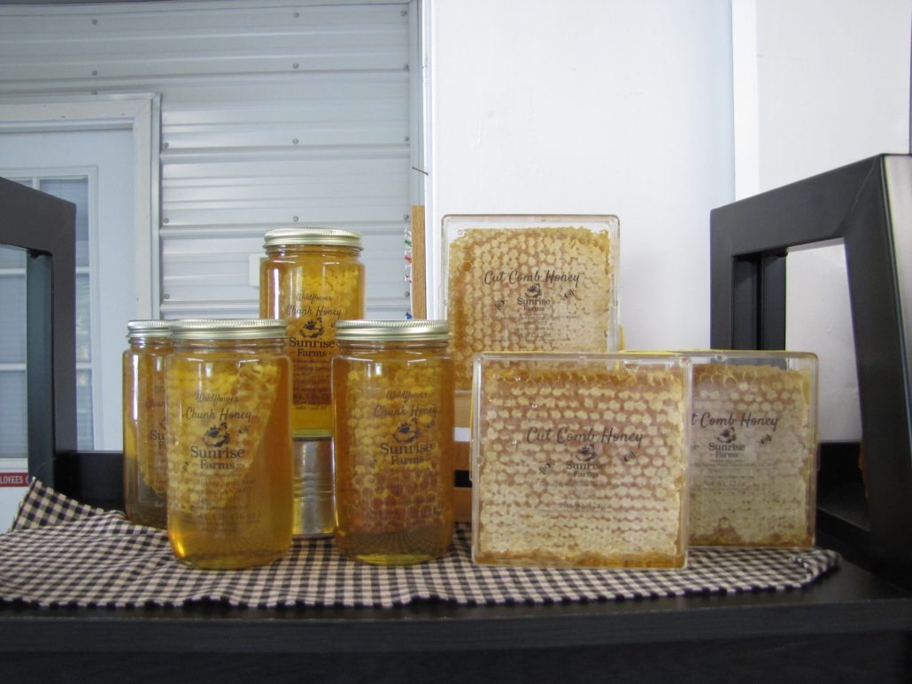 cut comb honey